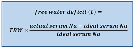 electrolyte free water clearance
