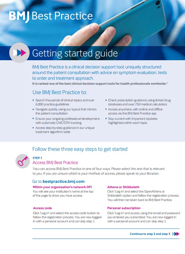 Getting Started | BMJ Best Practice